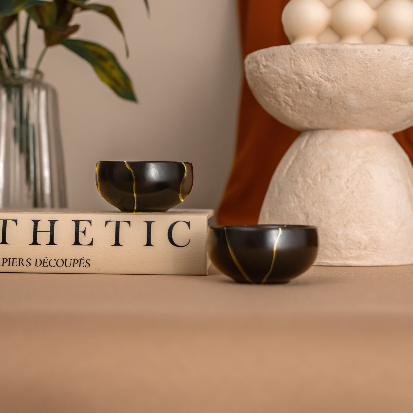 Kintsugi Repair Kit – Black Edition with Practice Bowls