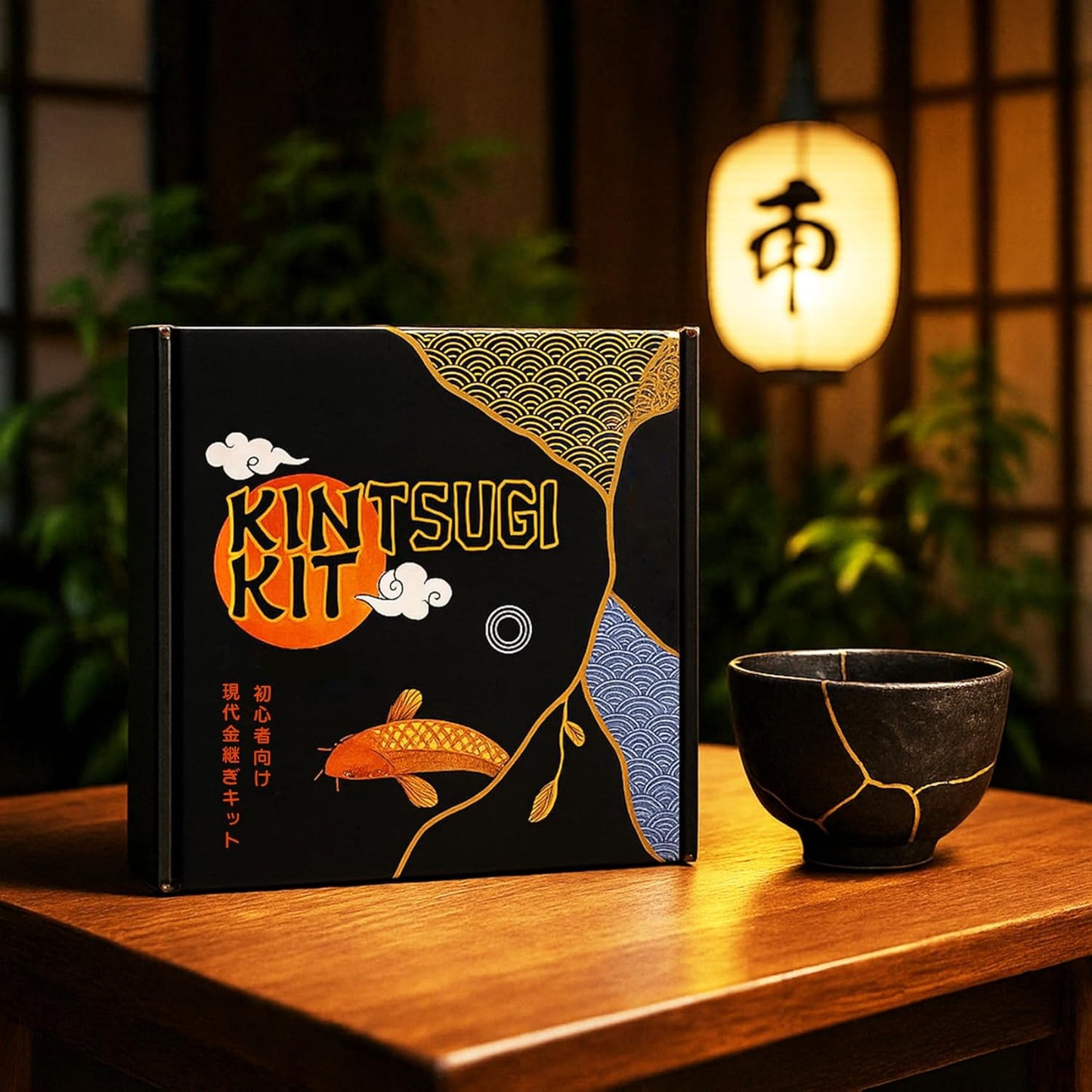 Kintsugi Repair Kit – Black Edition with Practice Bowls